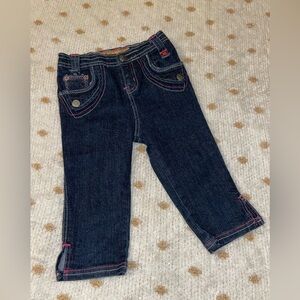 Apple Bottoms Blue and pink Stylish Cropped Jeans